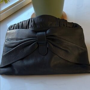 RED Valentino Black Bow Clutch